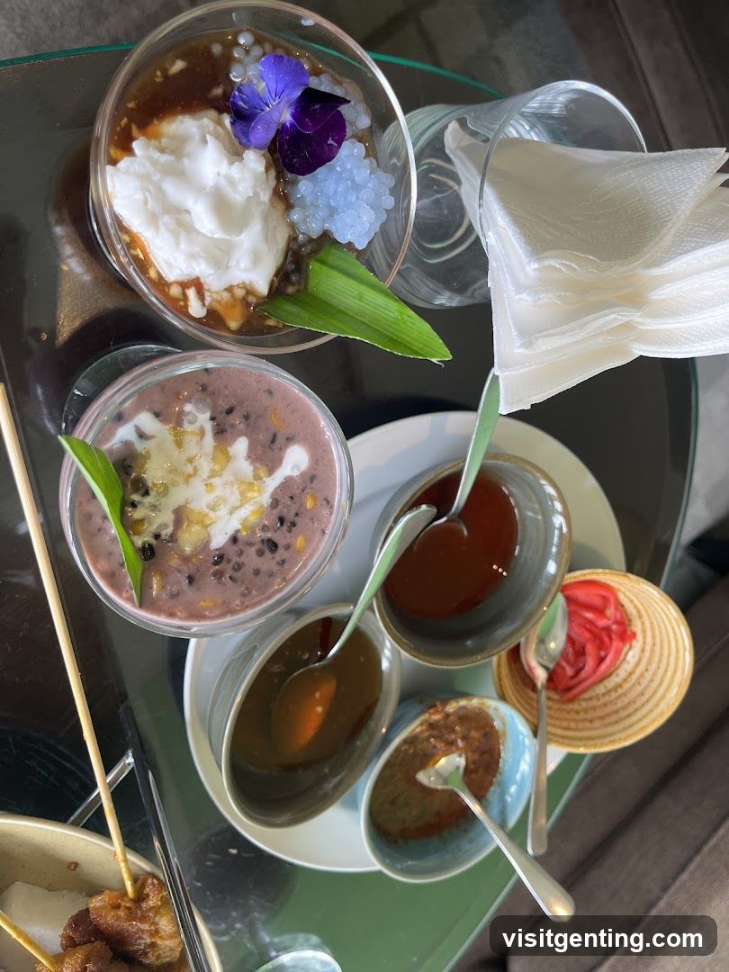 Table Setting with Desserts and Condiments