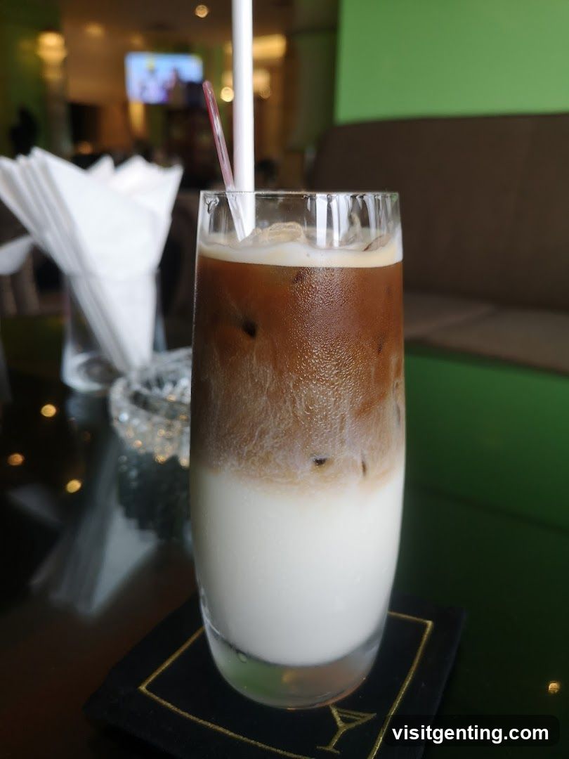 Iced Coffee Drink in Bar Setting