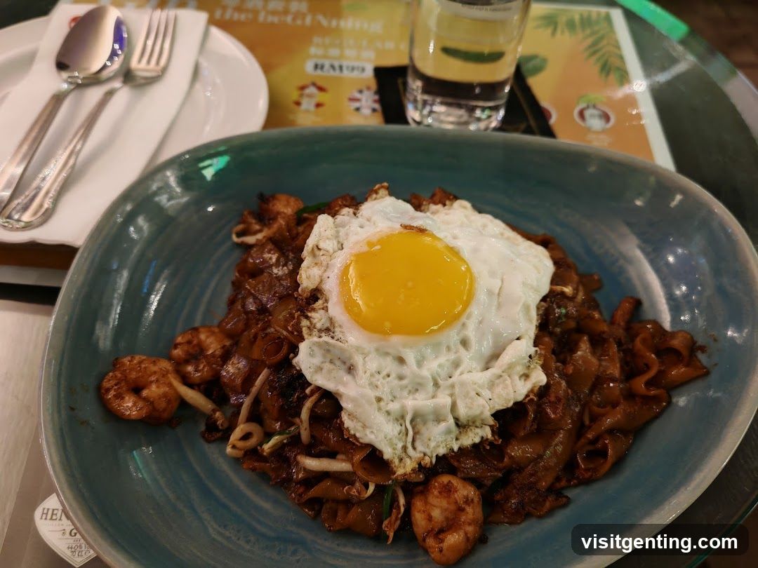 Food dish in restaurant setting