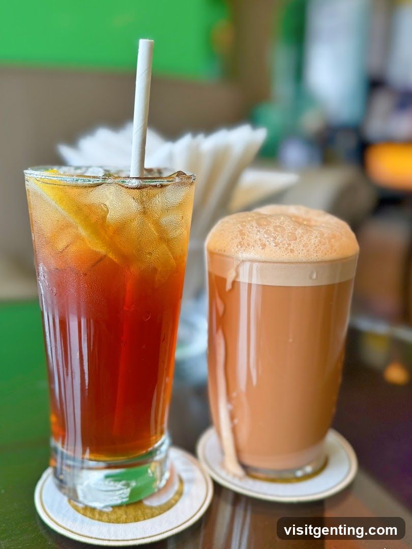 Two beverages on a table