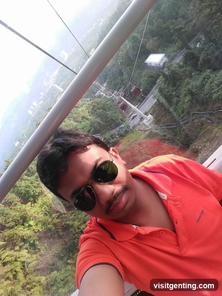 Person in cable car