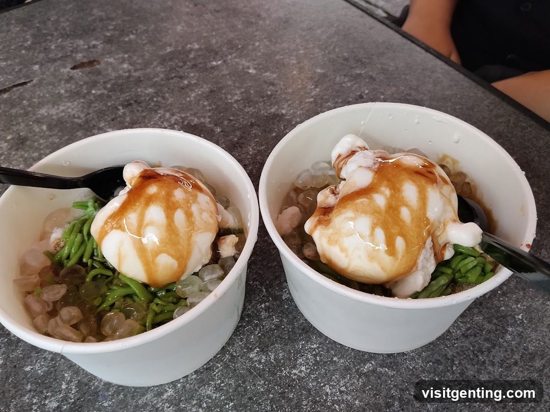 Two bowls of dessert on a table