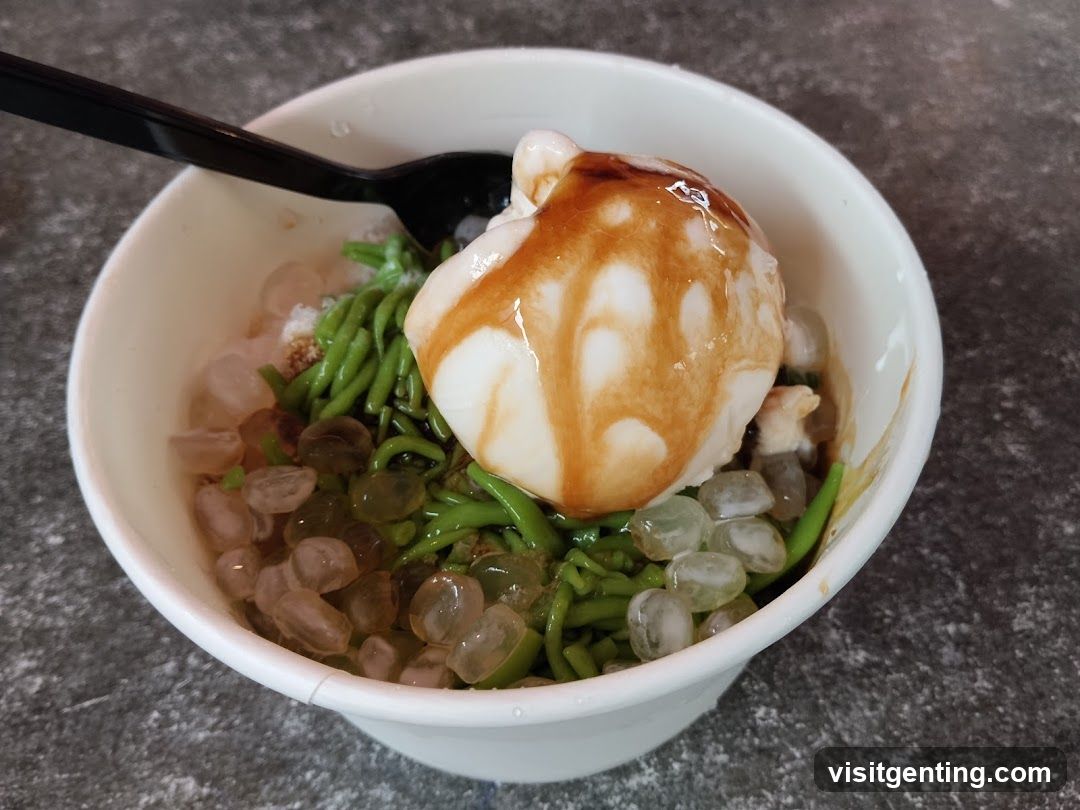 Ice cream dessert in bowl