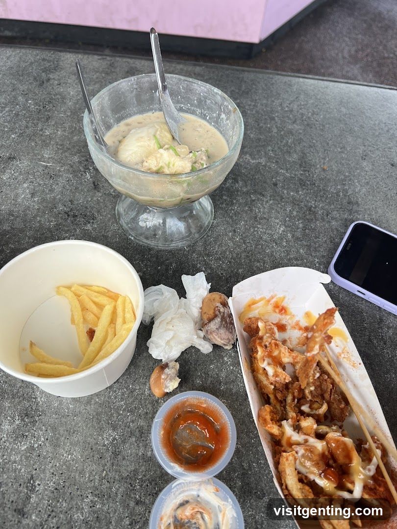 Food on table