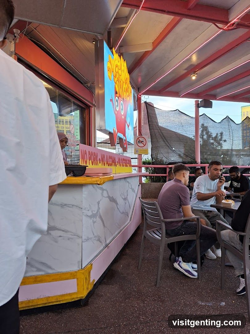 Restaurant exterior seating area