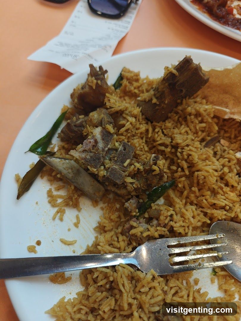 Food Plate with Rice and Meat