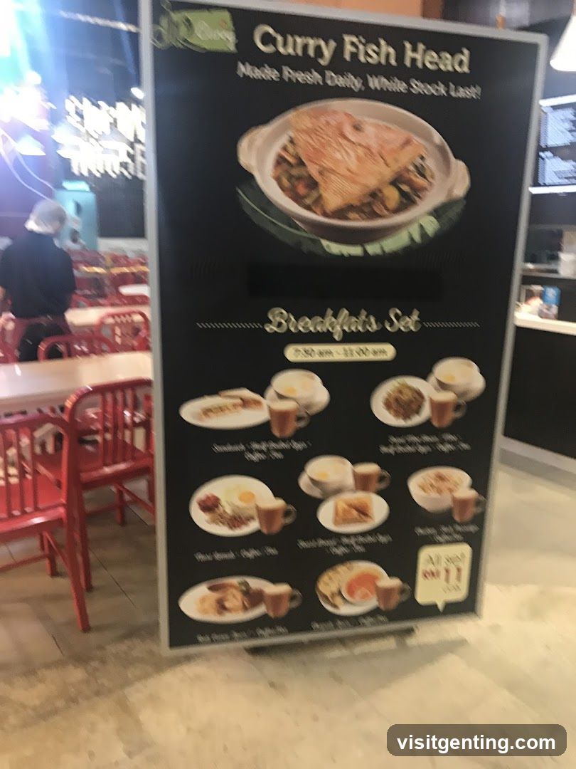 Curry Fish Head Breakfast Set Menu