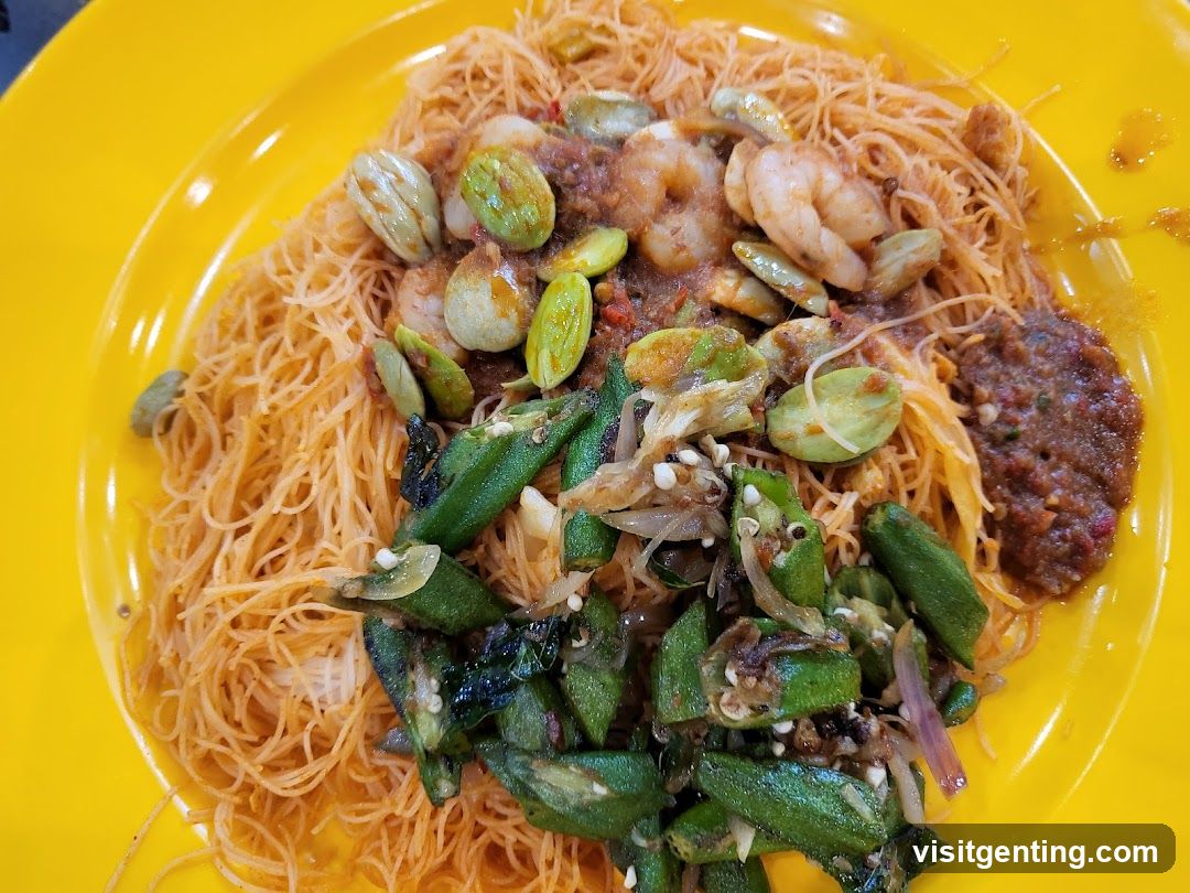 Noodles with shrimp and vegetables