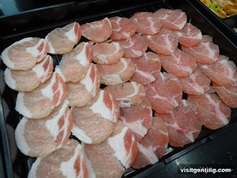 Pork Slices on Display