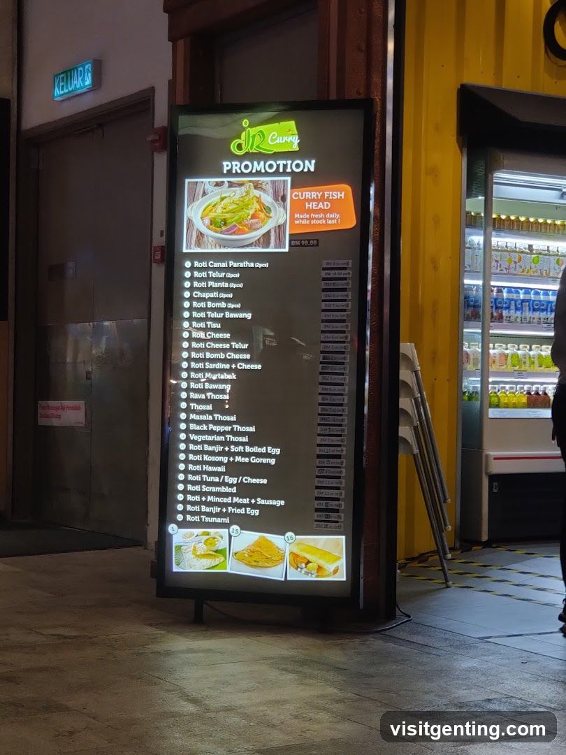 JiR Curry Promotion Menu