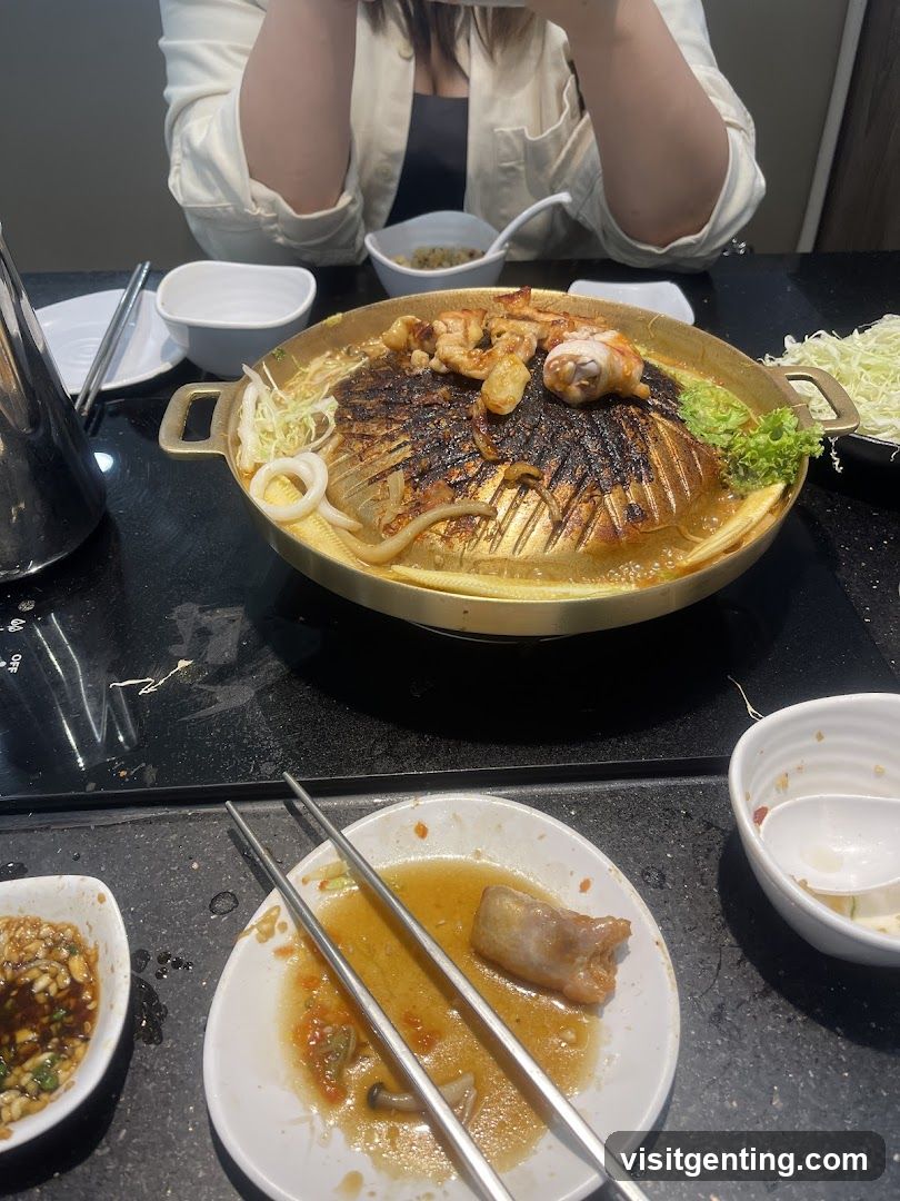 Dining Table with Grilled Seafood Dish