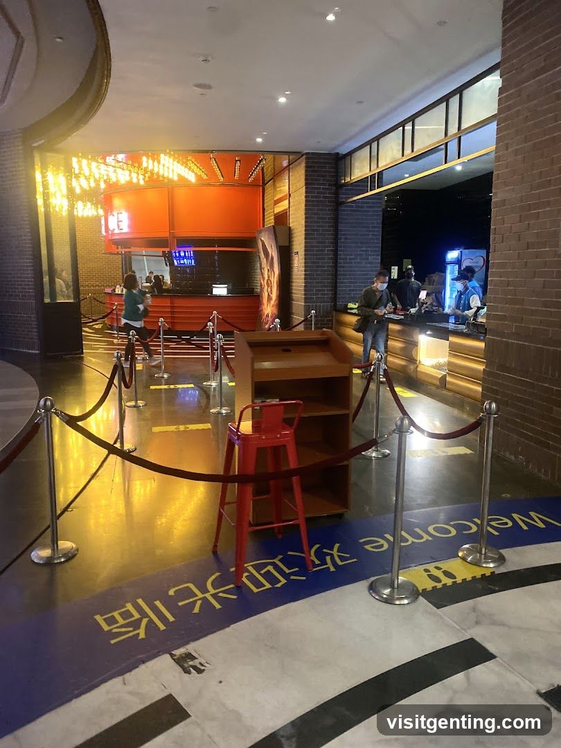Interior of a cinema lobby