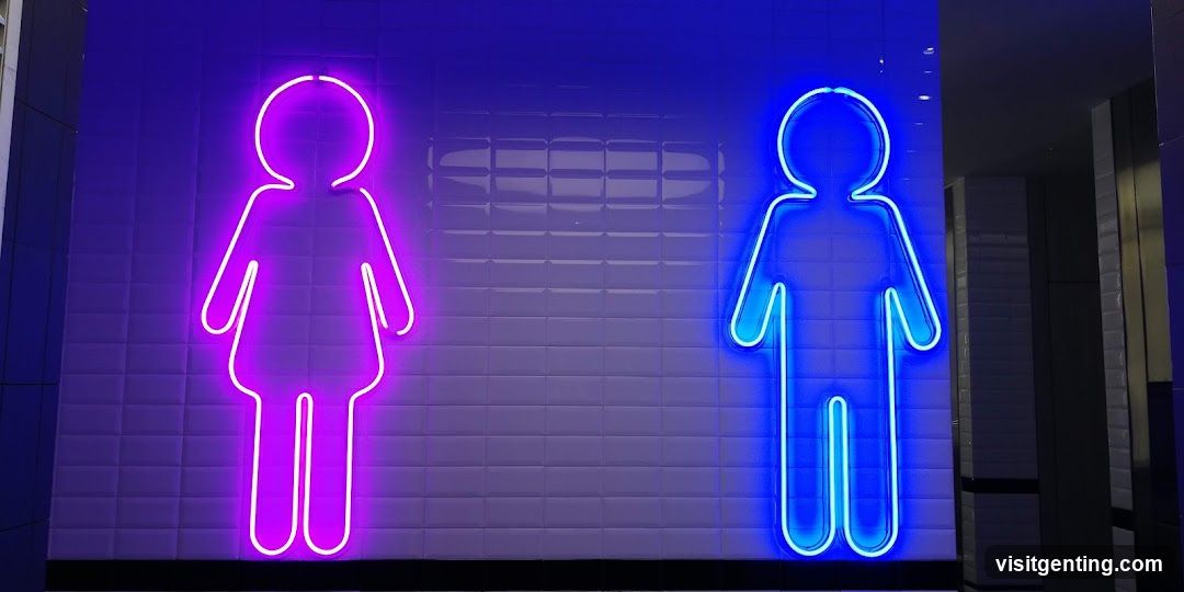 Neon restroom signs