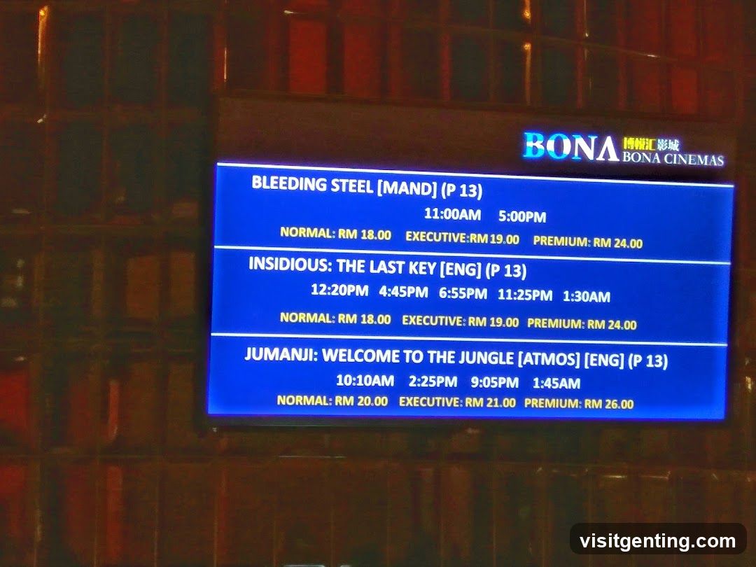 Bona Cinemas Movie Schedule
