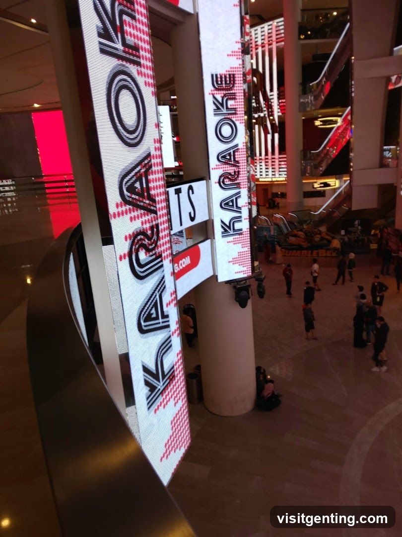 Karaoke Signage in Mall Interior