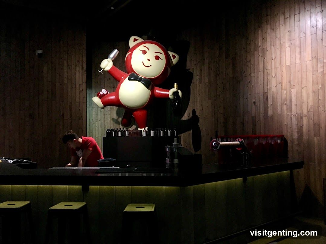 Bar Interior with Mascot Statue