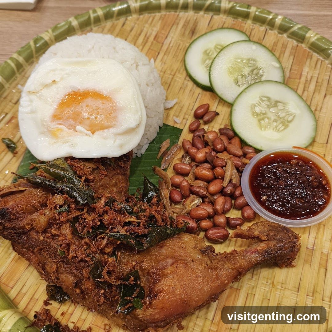 Food Plate on Bamboo Mat