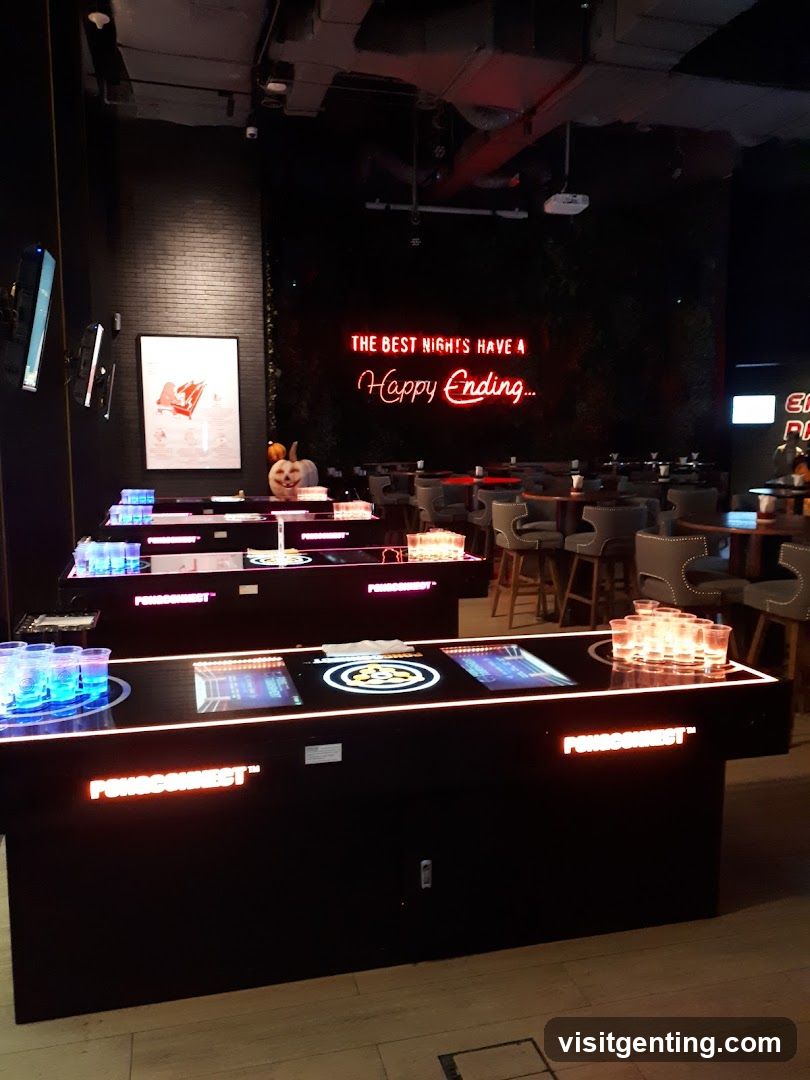 Interior of a gaming lounge