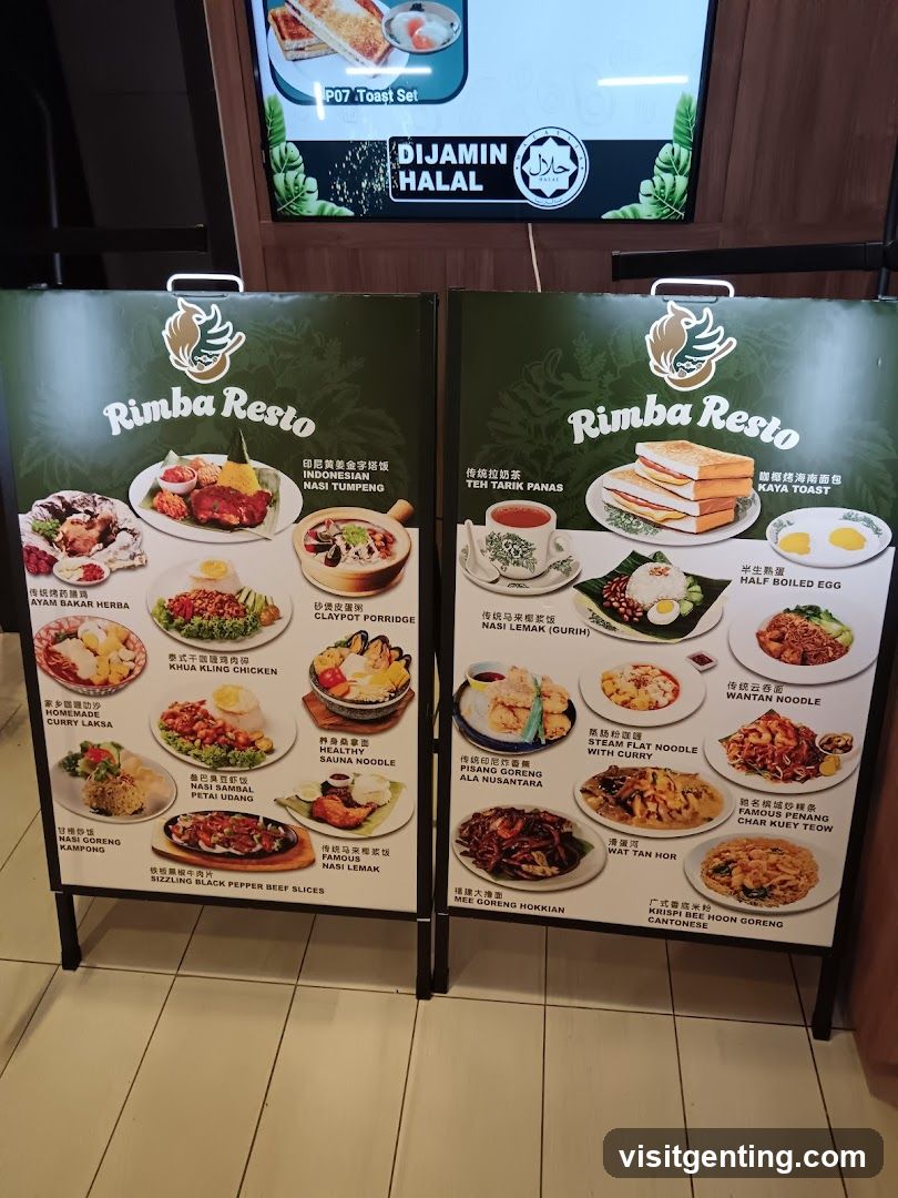 Rimba Resto Menu Boards