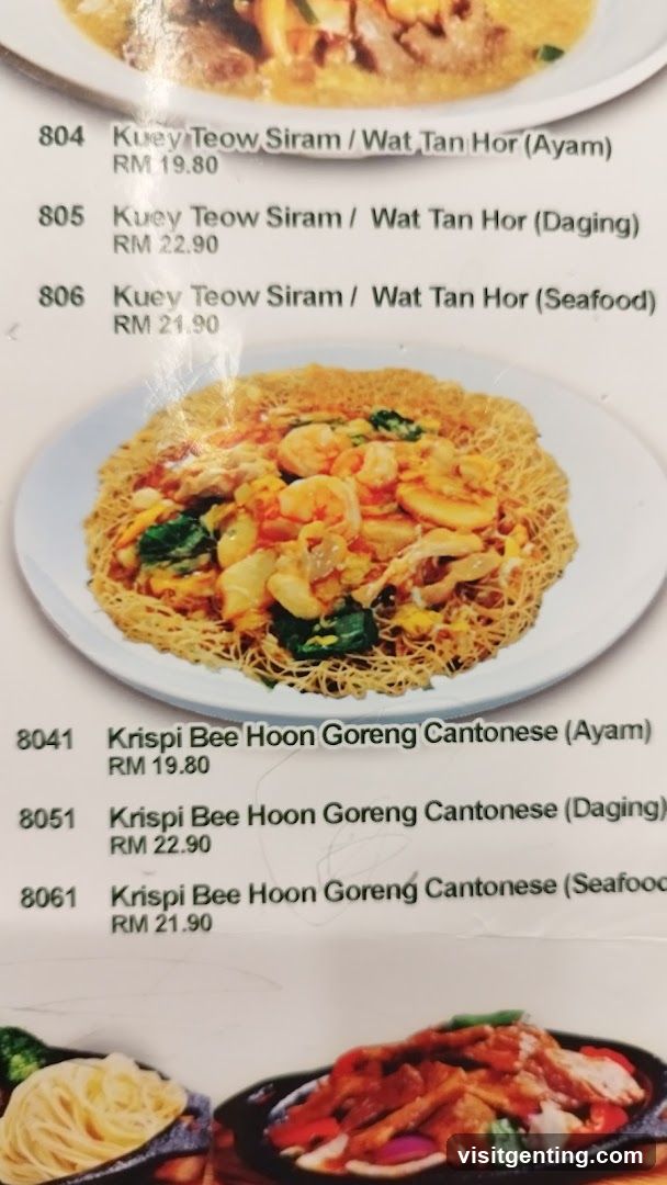 Restaurant Menu Section