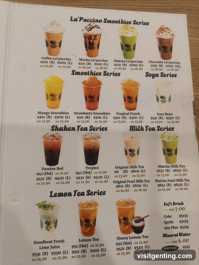 La'Puccino Smoothies Series Menu