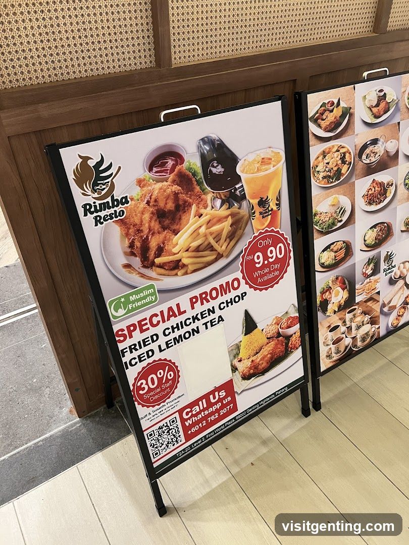 Rimba Resto promotional stand