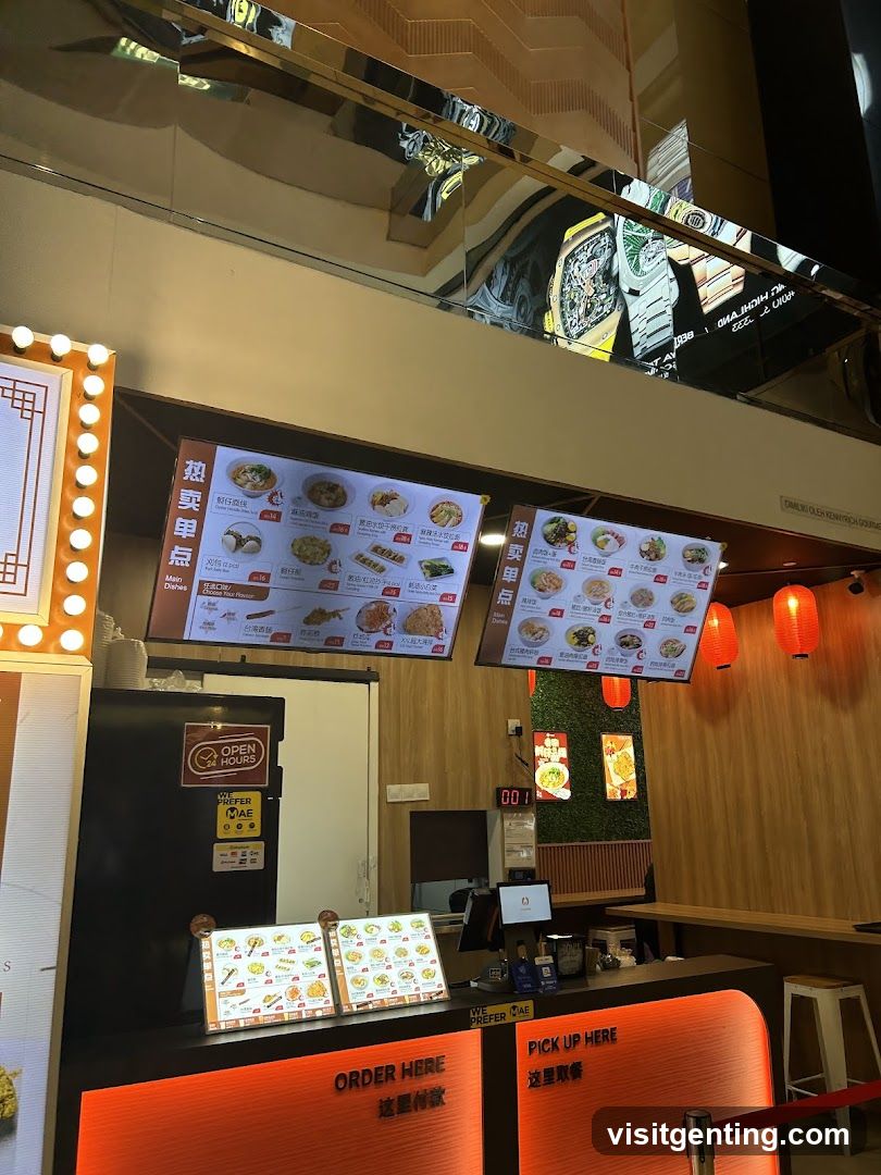 Restaurant interior counter area