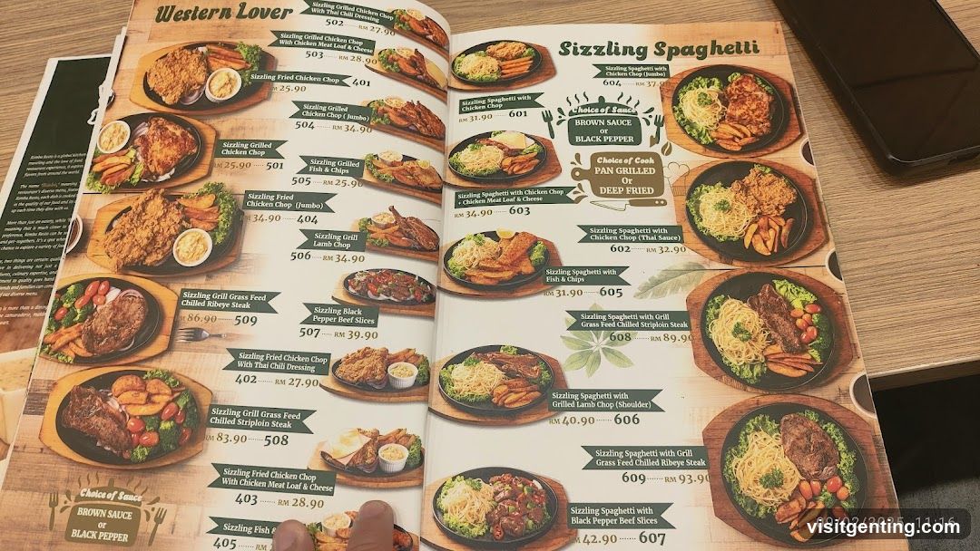 Western Lover Menu