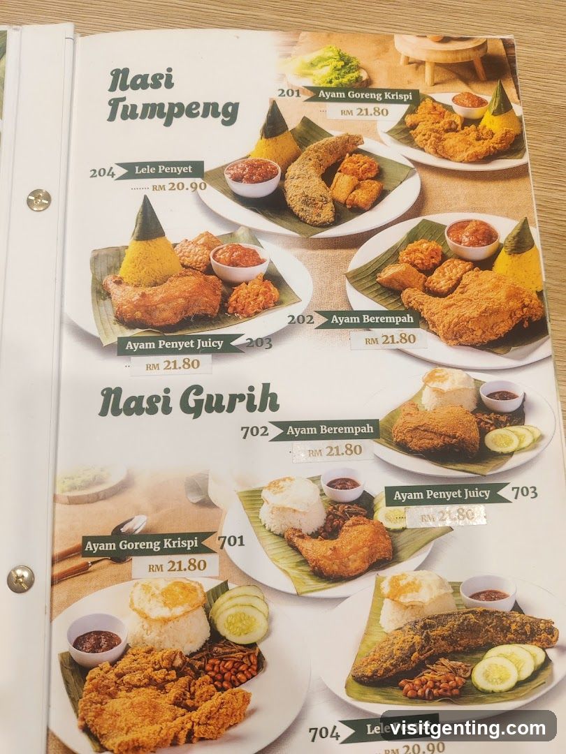 Nasi Tumpeng and Nasi Gurih Menu