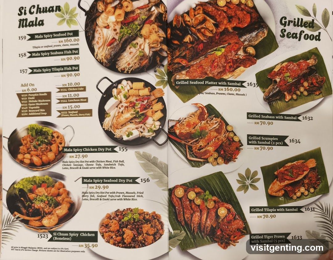 Si Chuan Mala Menu