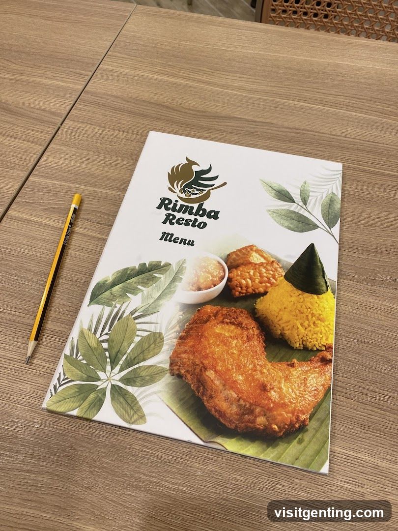 Rimba Resto Menu