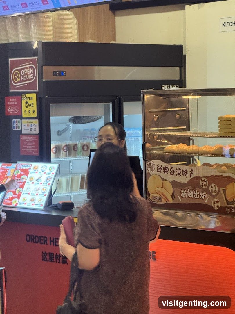 Customer at counter