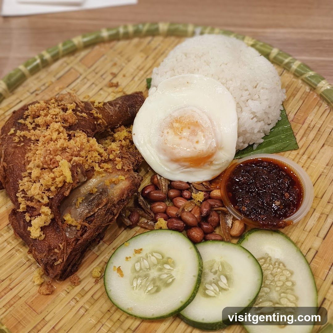 Food Plate on Bamboo Mat