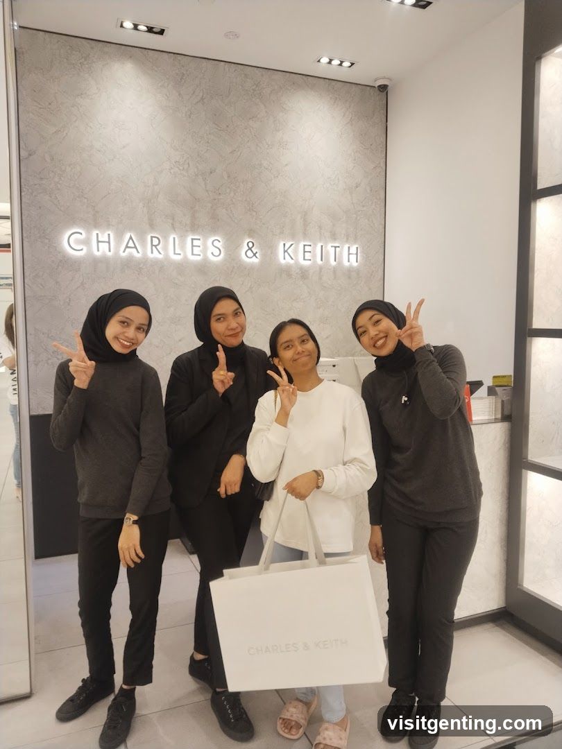 Group photo inside Charles & Keith store