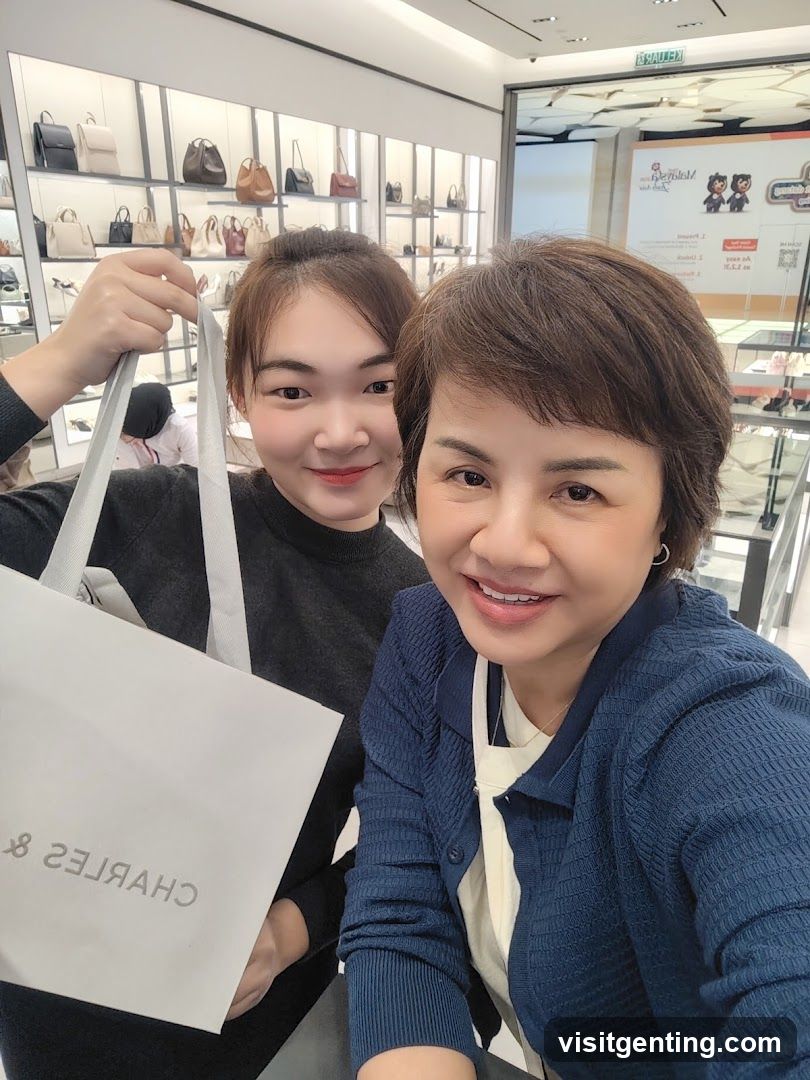 Two women in a retail store