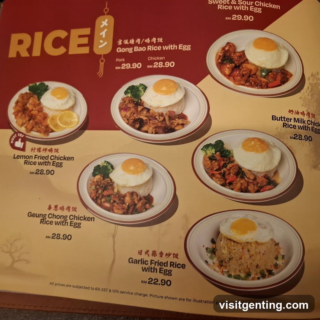 Rice Menu