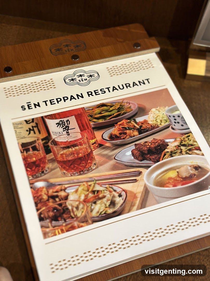 SÊN Teppan Restaurant Menu