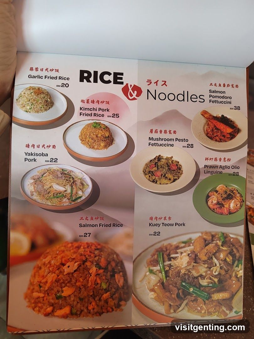 Rice & Noodles Menu