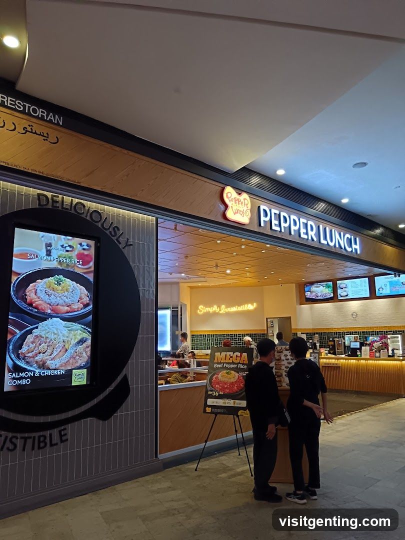 Pepper Lunch storefront interior view
