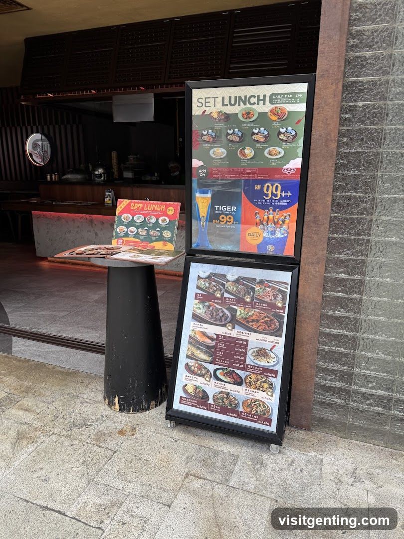 Restaurant Entrance with Menu Boards