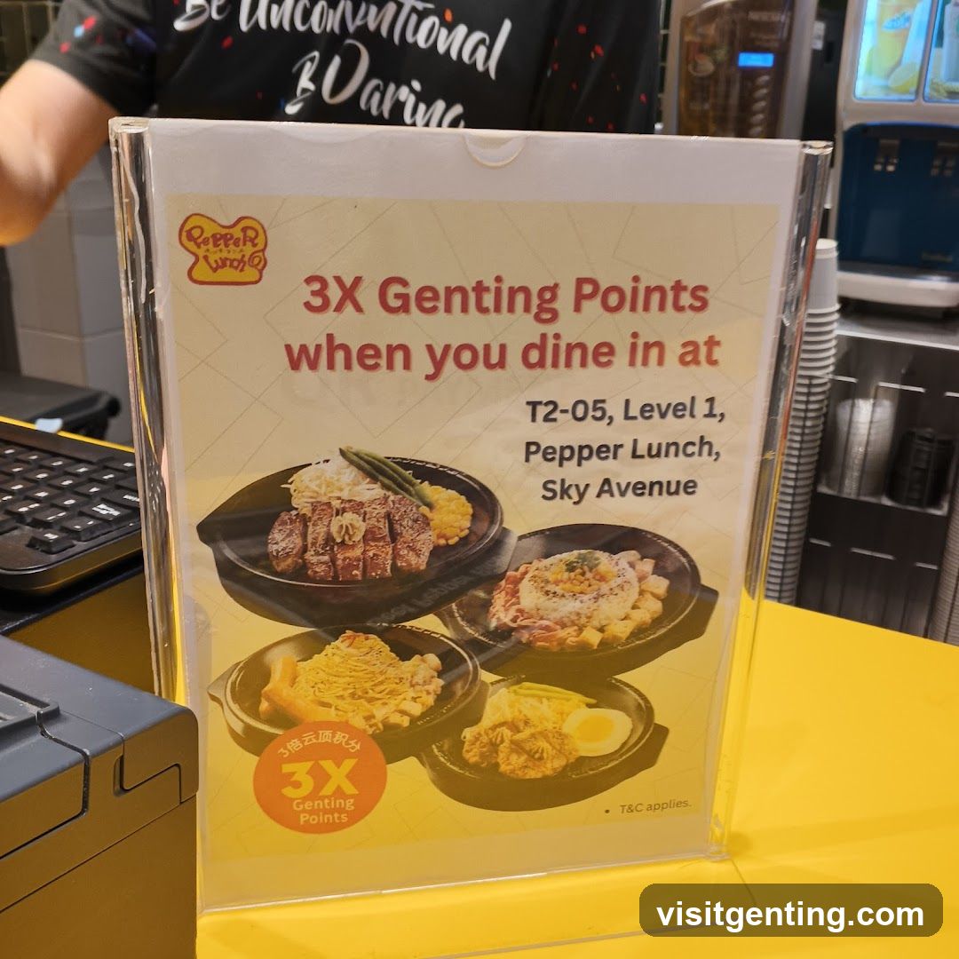 Pepper Lunch Promotion Sign
