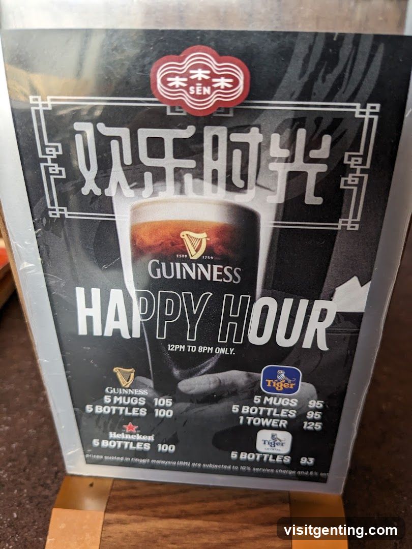 Happy Hour Promotion Sign