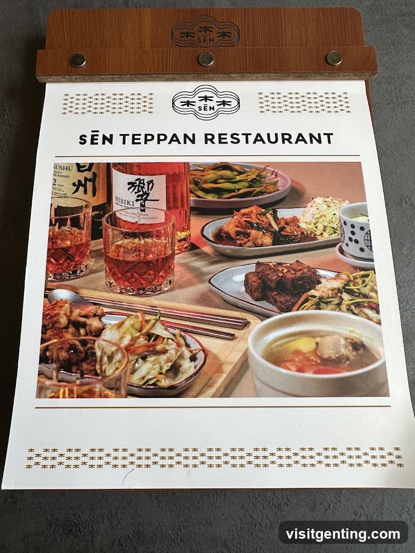 SÊN Teppan Restaurant Menu