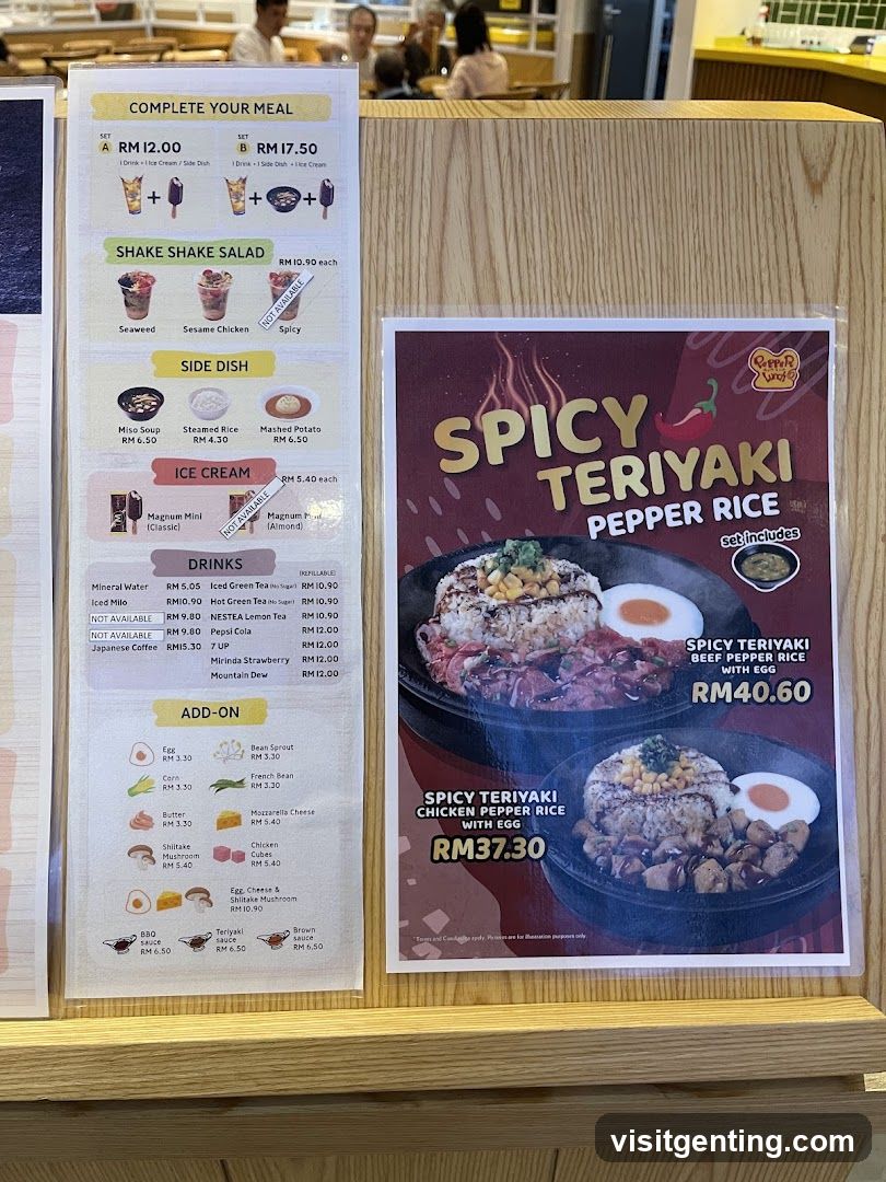 Restaurant Menu Board