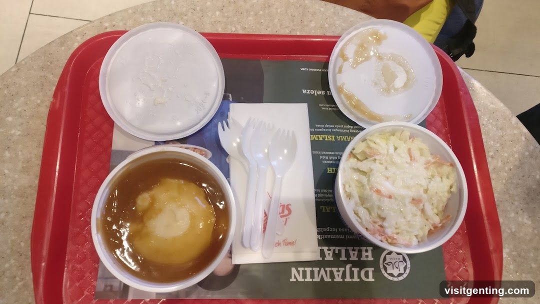 Food tray at restaurant