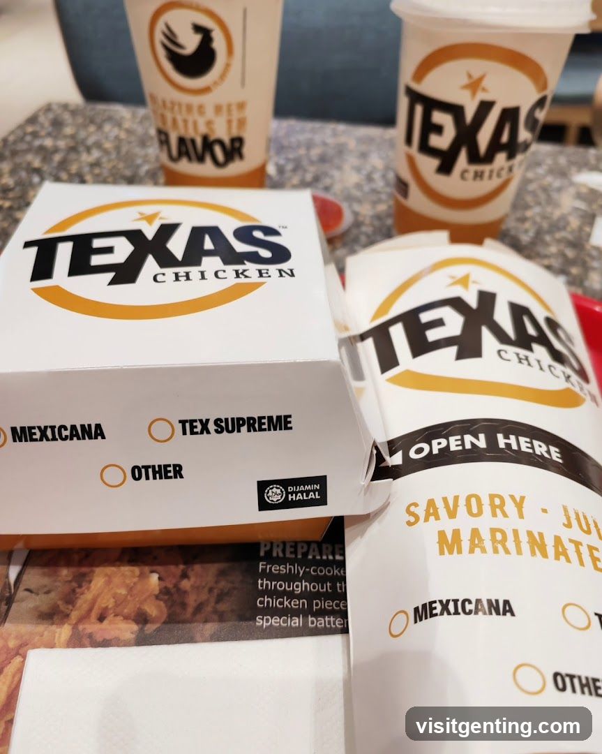 Texas Chicken Meal Setup