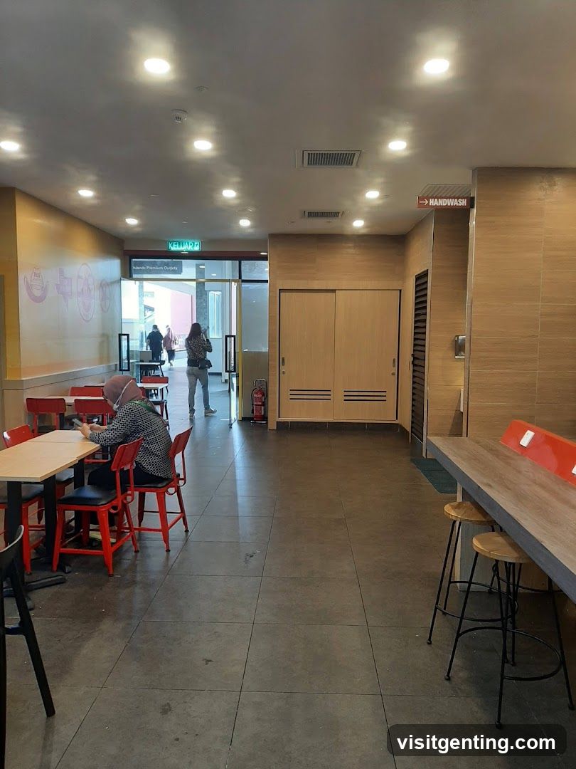 Interior of a food court or restaurant