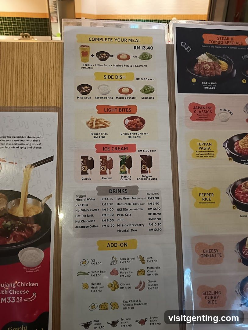 Restaurant Menu Board