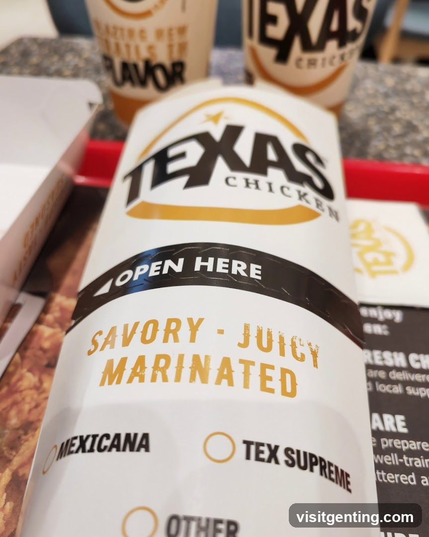 Texas Chicken Product Packaging