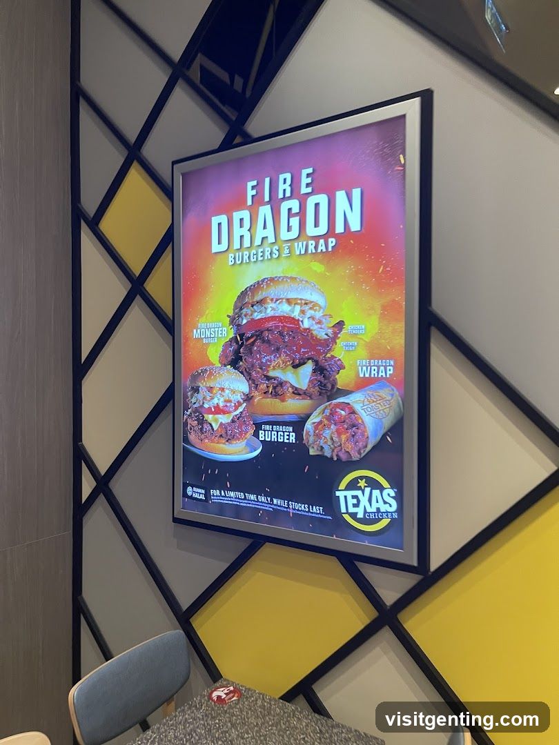 Texas Chicken Fire Dragon Promotion Poster